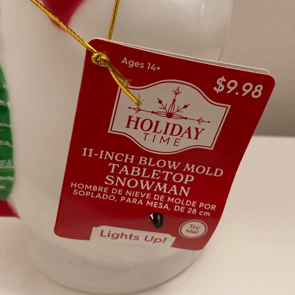 Holiday Time 11” Tabletop Snowman Blow Mold NWT - Picture 3 of 5